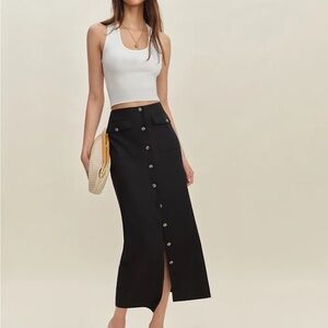 Reformation Britt Linen Skirt